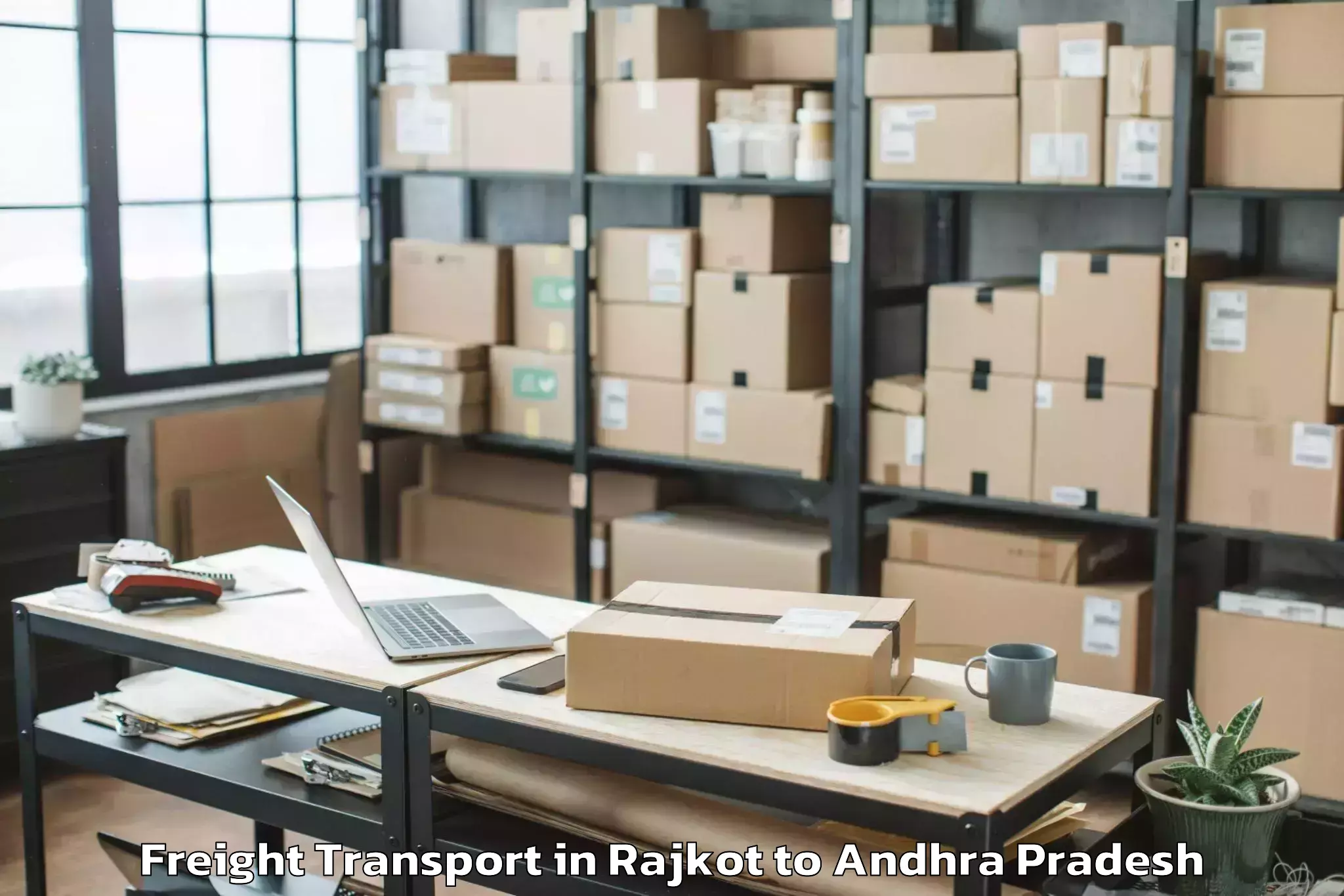 Hassle-Free Rajkot to Akkarampalle Freight Transport